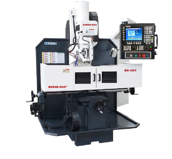 CNC-jyrsinkone BM-350T tukevalla metallirungolla. Ihanteellinen pienille jyrsintehtäville korjaamoissa ja työpajoissa.